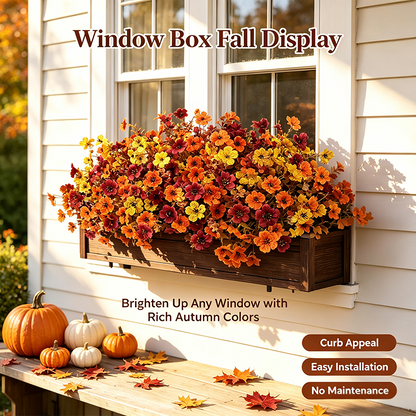 Fall Artificial Flower Halloween 6pcs, UV Resistant Colorful Fake Flower🍂