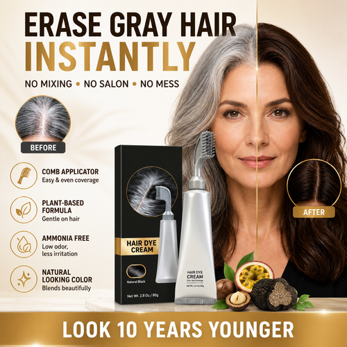 Instant Gray Coverage Hair Dye Comb for Men & Women