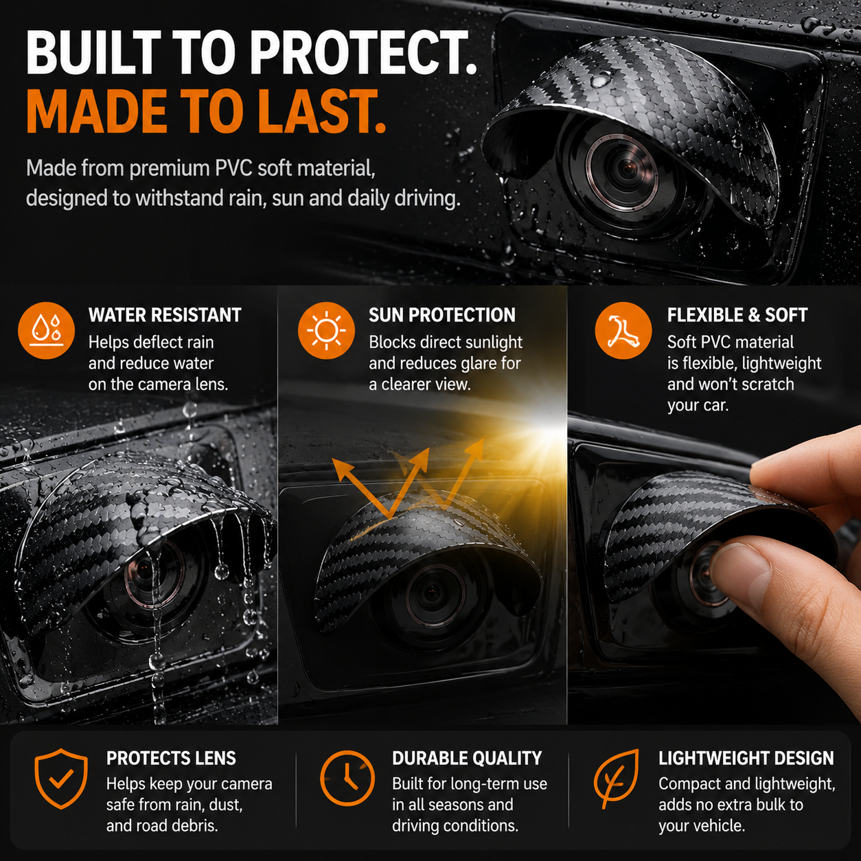 🌧️Car Backup Camera Rain Shield – Clearer Rear View in Rain