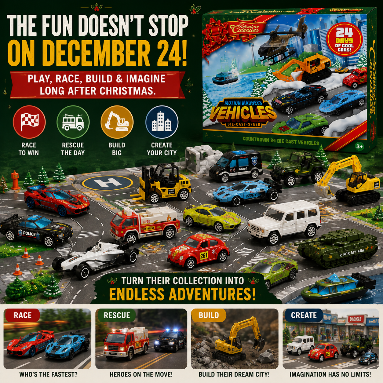 🔥 2026 Christmas Car Advent Calendar – 24 Surprises Before Christmas