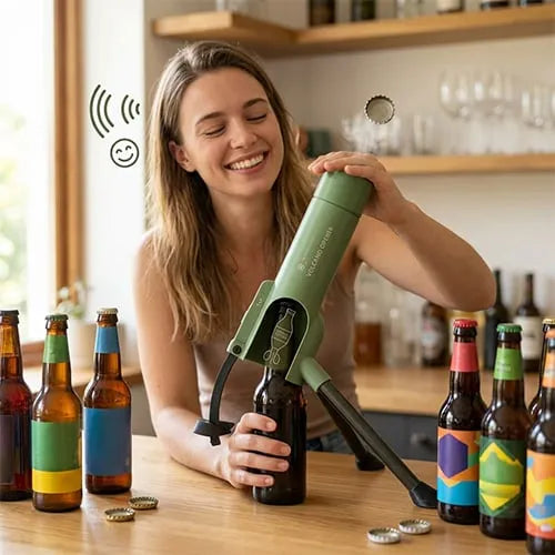 Beer Bottle Opener Mortar Military-Style Cap Launcher Unique Gift for Men Dad & Beer Lovers