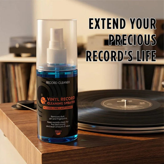 Anti-Static Vinyl Record Cleaning Spray – Dust Removal, Alcohol-Free, Easy Mist ✨