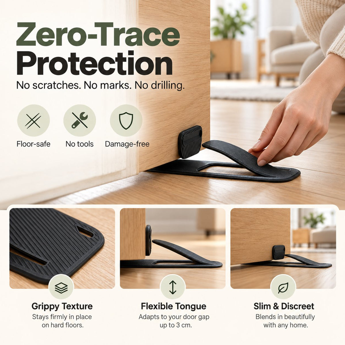 🚪 Floor Door Stopper – Foot Operated & No Drilling