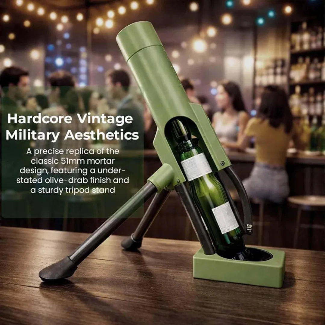 Beer Bottle Opener Mortar Military-Style Cap Launcher Unique Gift for Men Dad & Beer Lovers