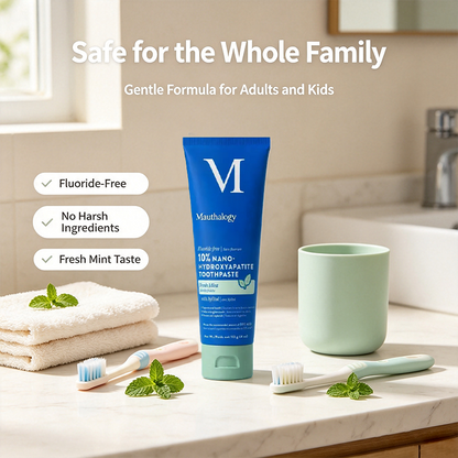 10% Nano-Hydroxyapatite Toothpaste | Fluoride-Free Enamel Care, Fresh Mint🦷