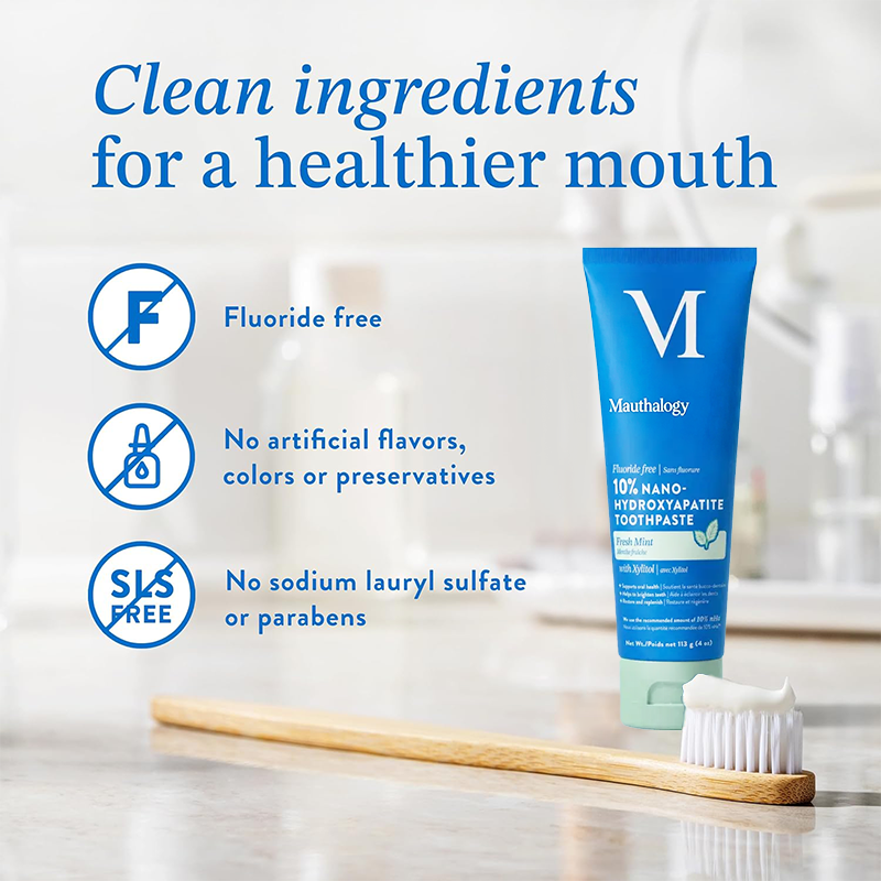 10% Nano-Hydroxyapatite Toothpaste | Fluoride-Free Enamel Care, Fresh Mint🦷