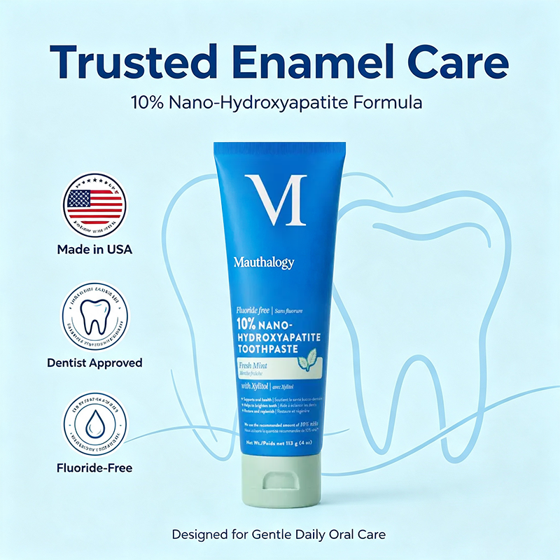 10% Nano-Hydroxyapatite Toothpaste | Fluoride-Free Enamel Care, Fresh Mint🦷
