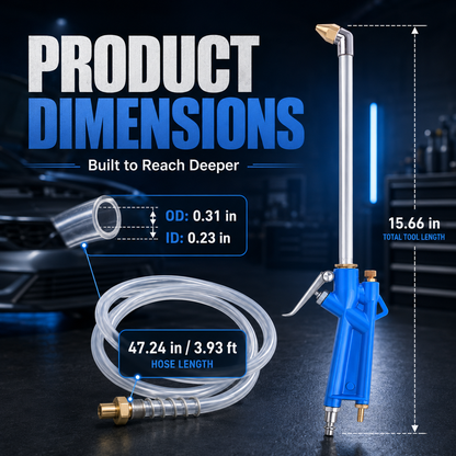 🔧 Long-Reach Pneumatic Engine Cleaning Gun