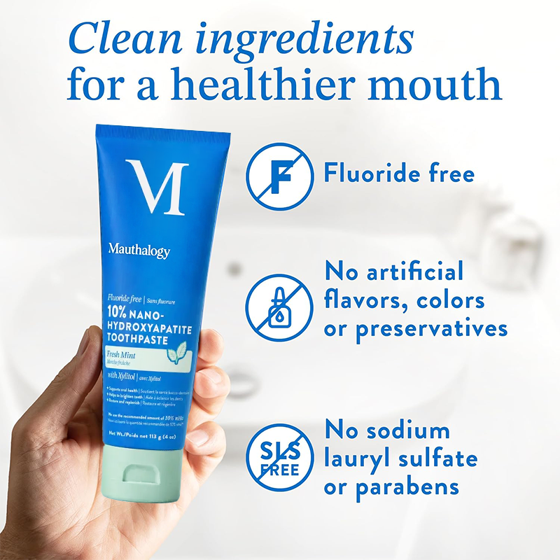 10% Nano-Hydroxyapatite Toothpaste | Fluoride-Free Enamel Care, Fresh Mint🦷