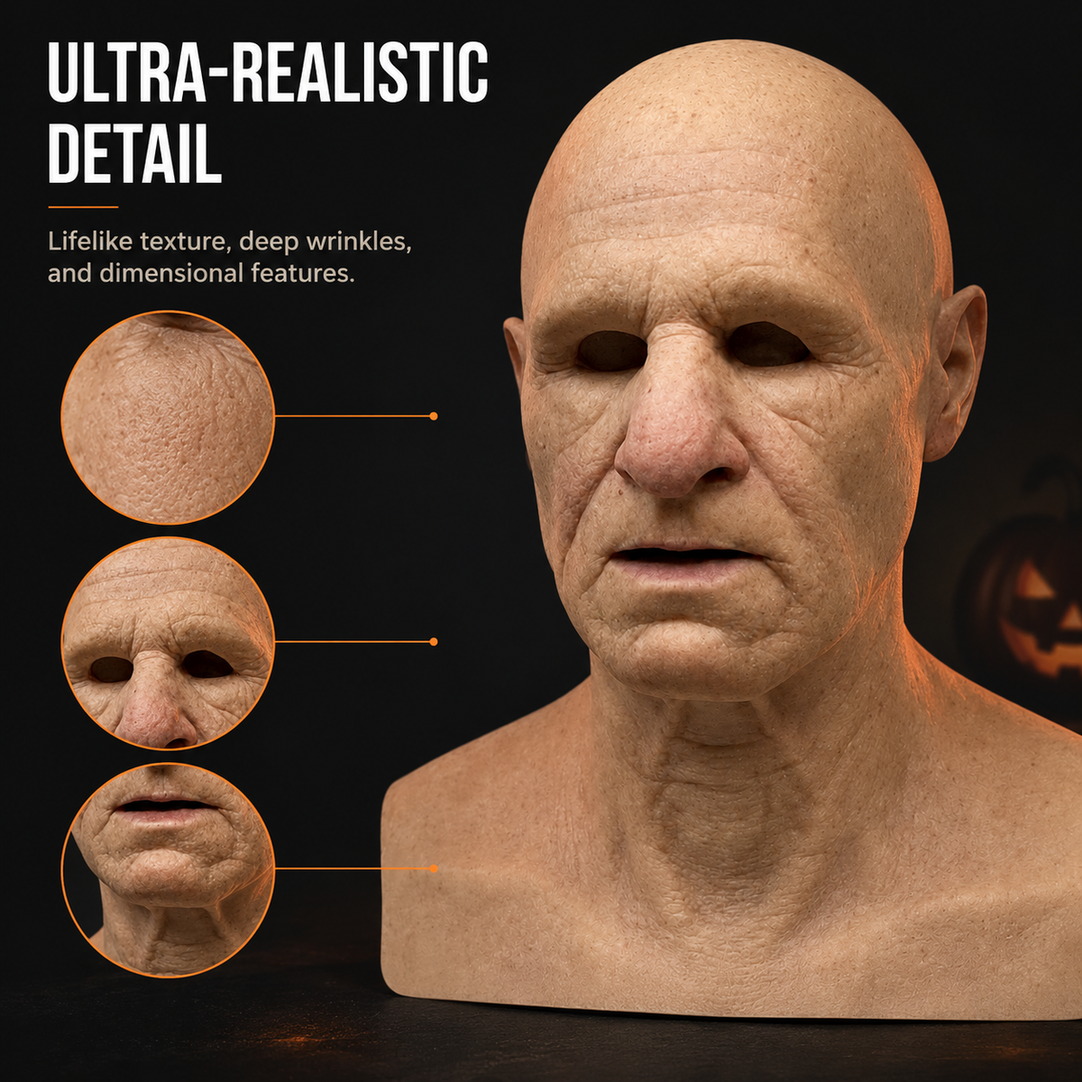 MorphMask realistic skin wrinkles and facial detail