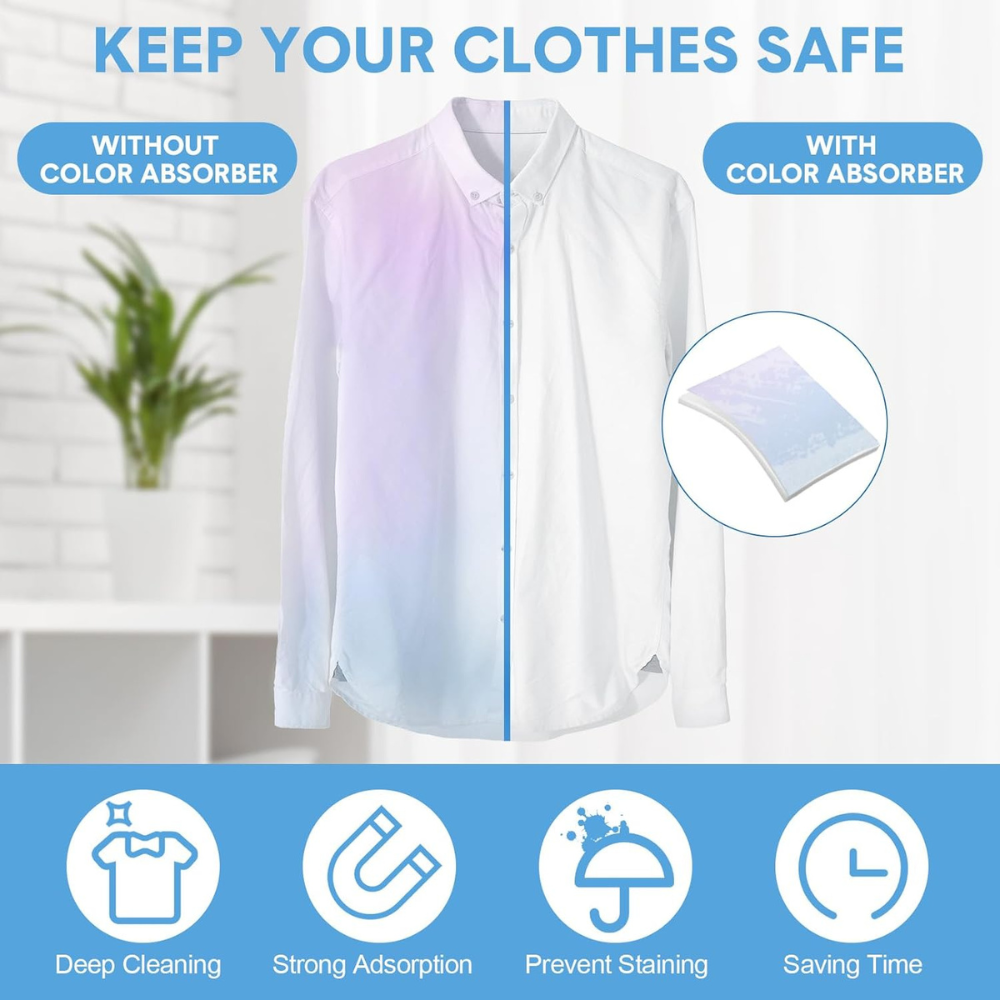 100 Count Color & Dirt Catcher Laundry Sheets for Mixed Loads