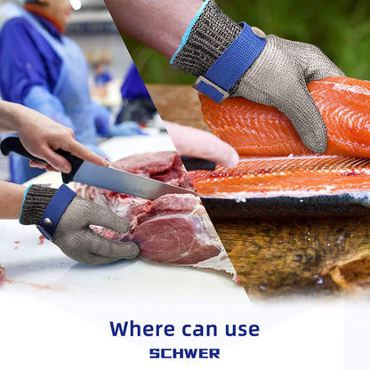 🥩 Stainless Steel Mesh Glove – Highest A9 cut level – Perfect for butchers & chefs – no more knife accidents!