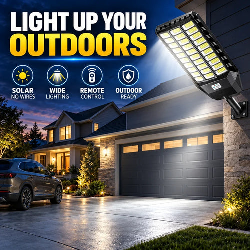 ☀️ Ultra Bright Solar LED Street Light System✨ Solar-Powered & Energy-Saving