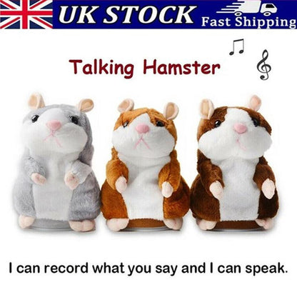 🐹 Talking Hamster Plush – repeats whatever you say, auto head-shaking, hilarious fun for kids & adults