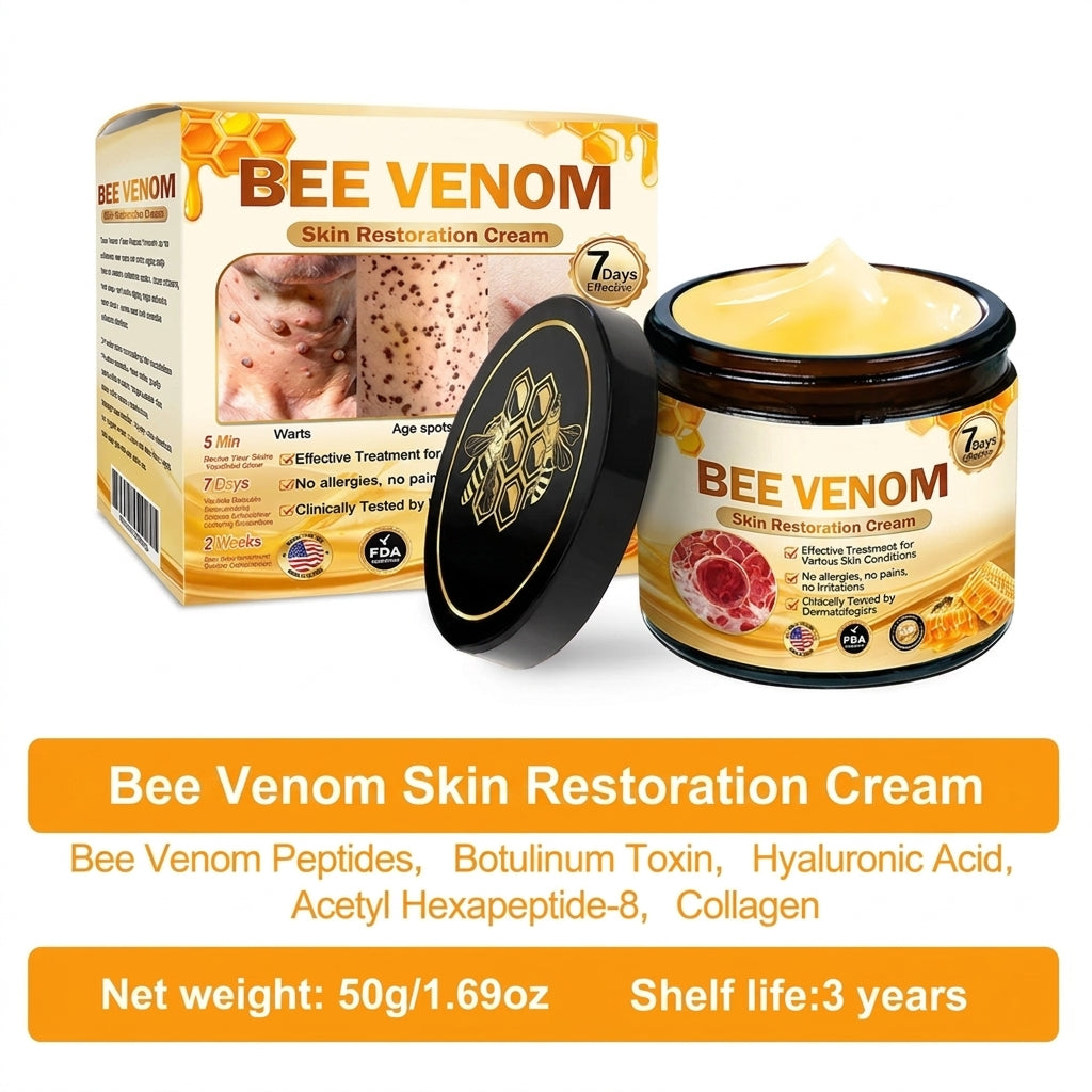 Bee Venom Skin Firming & Hydrating Cream – Anti-Aging Peptide Moisturizer for Smoother Skin