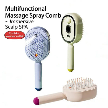 Electric Multi‑Function Mist‑Spraying Massage Cushion Comb