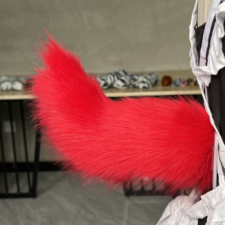 Electric Cat Tail for Car Decoration, Remote-Controlled Wagging Plush Tail for Car