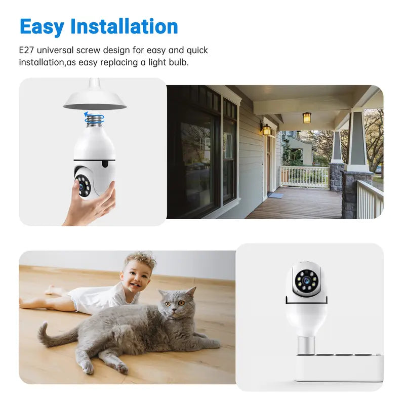 Smart WiFi Bulb Holder CCTV Security Camera