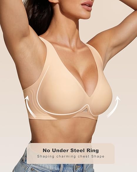 Deep V Wireless Seamless Bralette