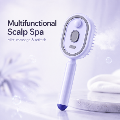Electric Multi‑Function Mist‑Spraying Massage Cushion Comb