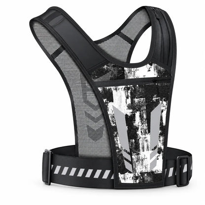 Hands-free reflective running vest