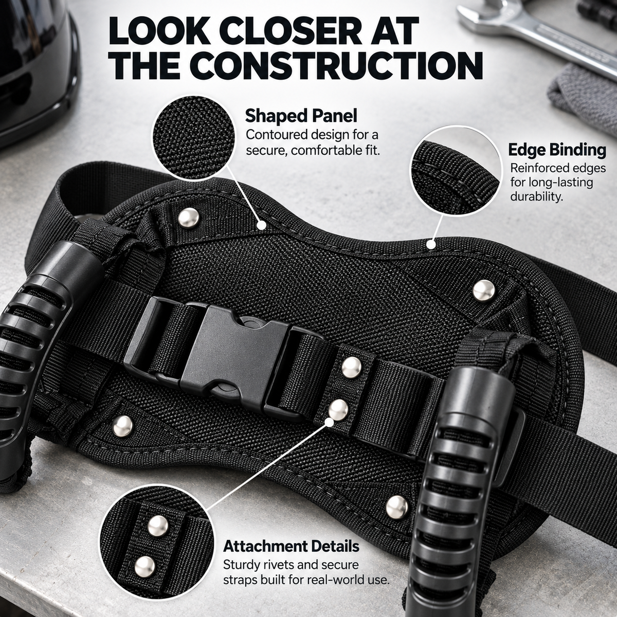 🏍️🤝 Ride Together – Motorcycle Rear Passenger Grab Handle