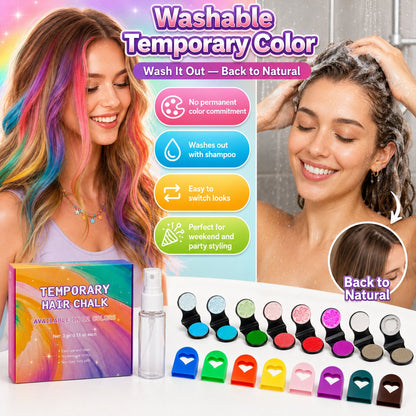 🌈12-Color Temporary Hair Chalk Applicator Set