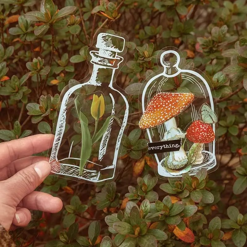 40pcs Transparent Dried Flower Bookmarks-DIY Gifts Bookmarks