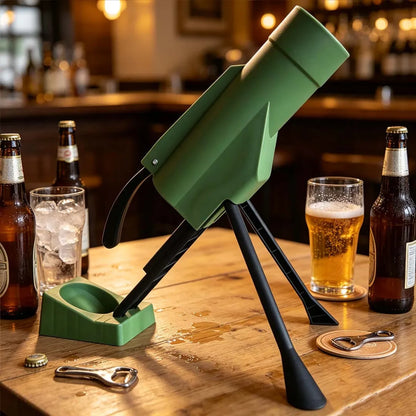 Beer Bottle Opener Mortar Military-Style Cap Launcher Unique Gift for Men Dad & Beer Lovers