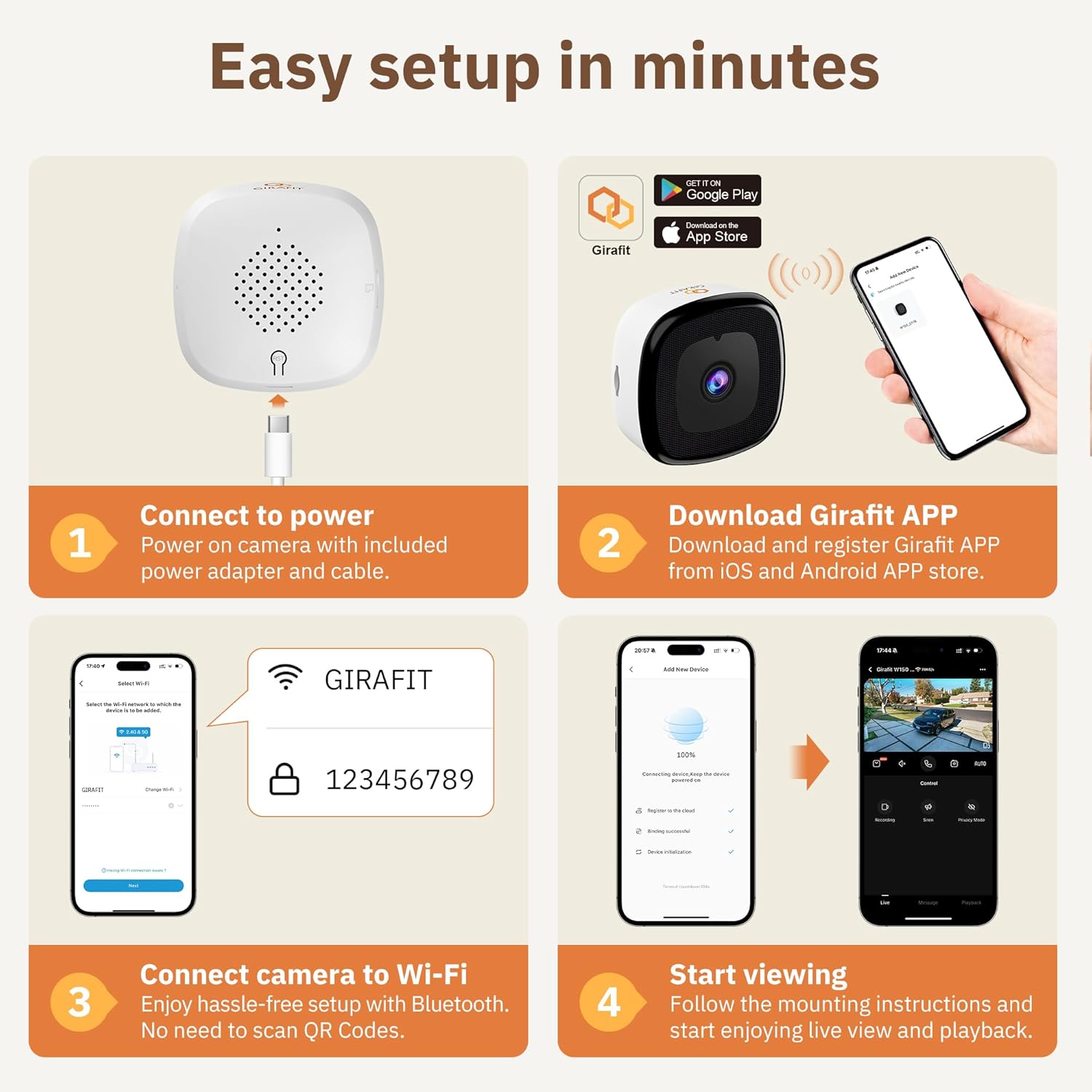 🎥crystal-clear 2K security camera  🌙Color Night Vision  🚨24/7 Recording & Smart Alerts