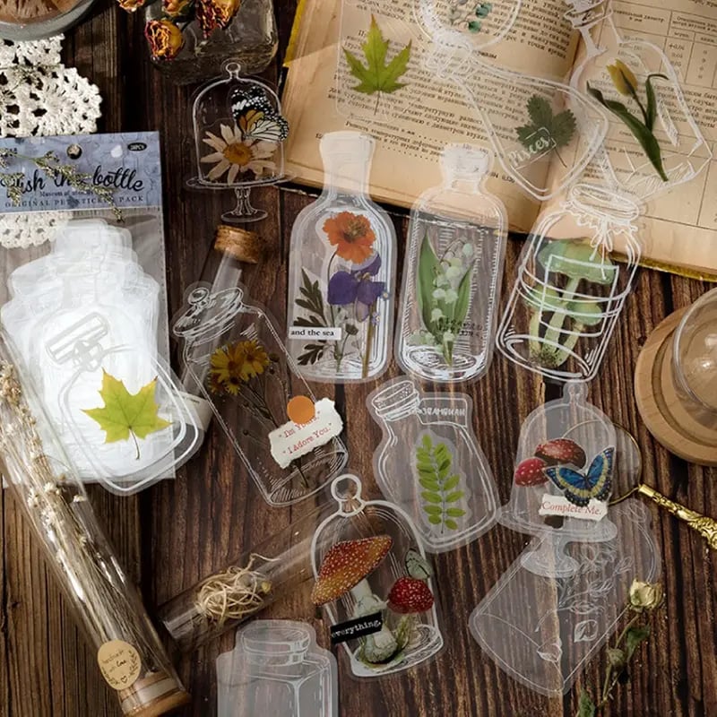 40pcs Transparent Dried Flower Bookmarks-DIY Gifts Bookmarks