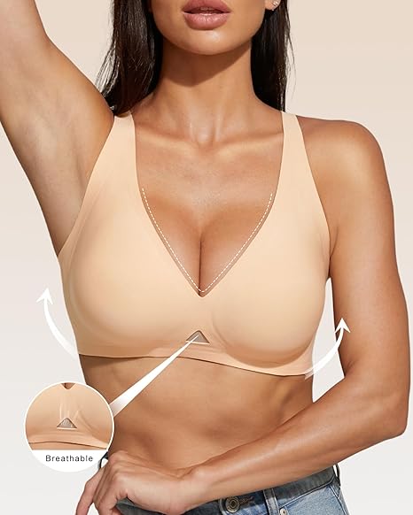 Deep V Wireless Seamless Bralette