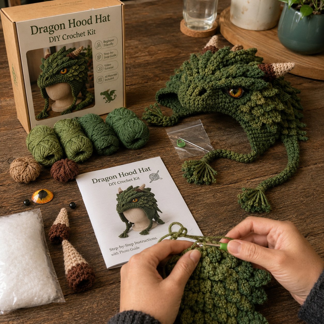 Fantasy Hood Hat DIY Crochet Kit