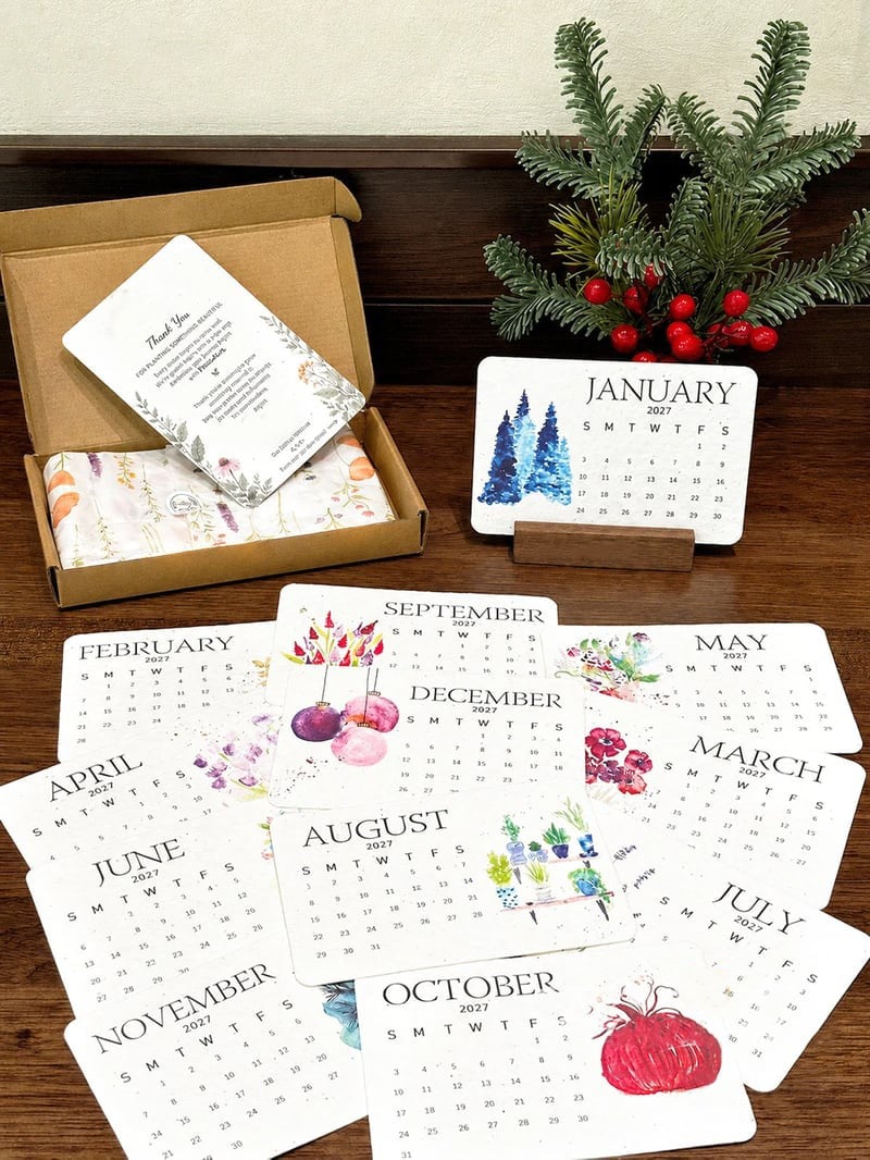 🌱Eco-Friendly Plantable “Timeless” Seed Calendar 2027