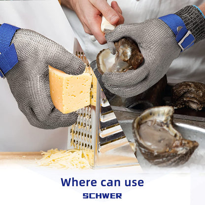 🥩 Stainless Steel Mesh Glove – Highest A9 cut level – Perfect for butchers & chefs – no more knife accidents!