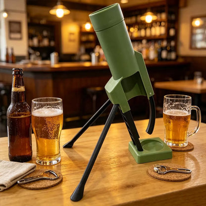 Beer Bottle Opener Mortar Military-Style Cap Launcher Unique Gift for Men Dad & Beer Lovers