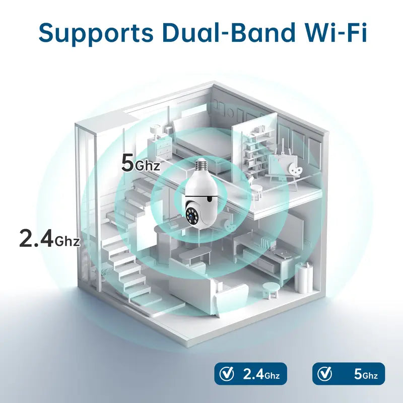 Smart WiFi Bulb Holder CCTV Security Camera