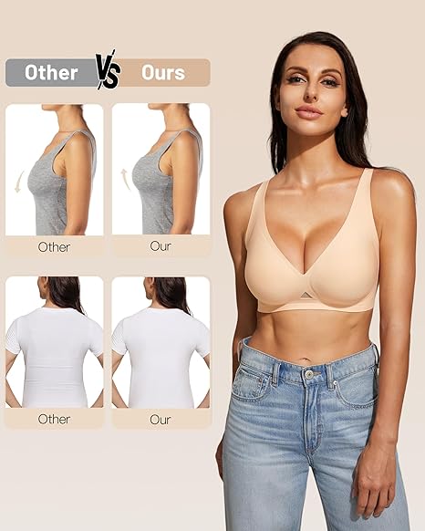 Deep V Wireless Seamless Bralette