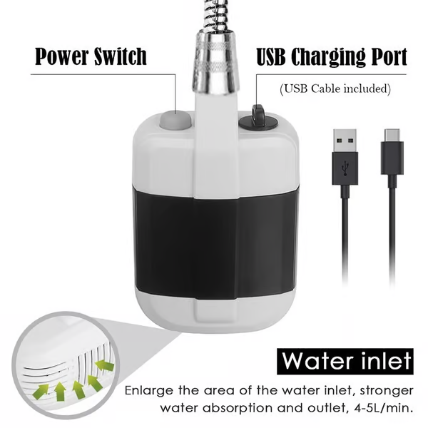 Camping Essentials - While Stocks Last💦Portable Shower for Camping with Water Pump🚀