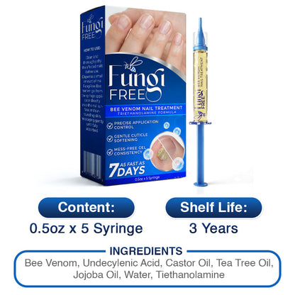 FungiFree Bee Venom Nail Treatment 🐝  Natural Nail & Cuticle Conditioning Care