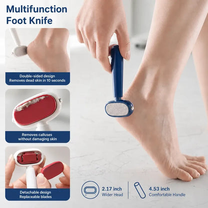 🦶 Double Sided Stainless Steel Foot Scraper Callus Remover ✨
