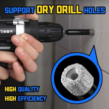 6Pcs Dry Diamond Drill Bit Set 🛠 Hex Shank Brazed Hole Saw for Tile, Glass & Granite