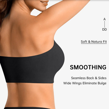 Wireless Seamless Stay Put Strapless Bandeau Bra