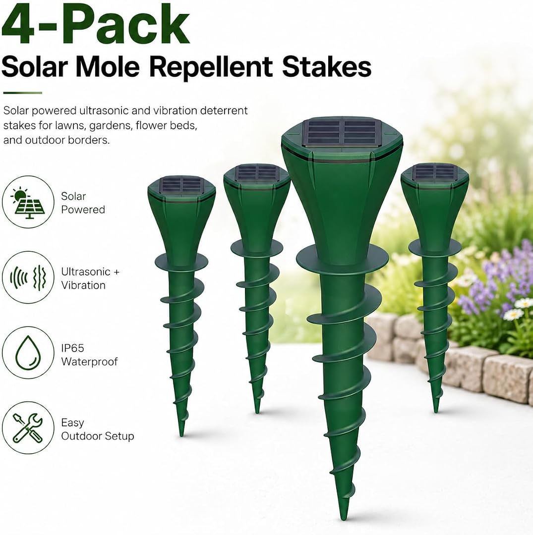 ☘️Solar Ultrasonic Outdoor Animal Repellent