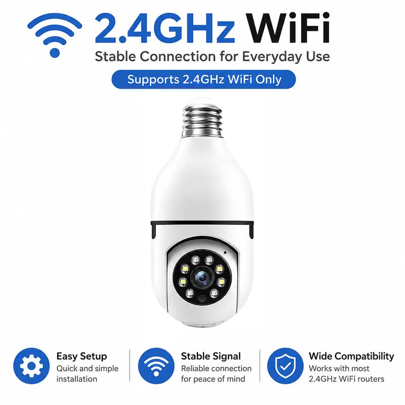 Smart WiFi Bulb Holder CCTV Security Camera