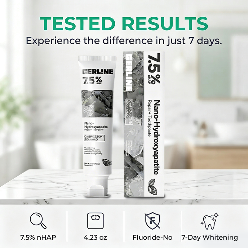Nano Hydroxyapatite Fluoride-Free Toothpaste, Strengthens Enamel & Freshens Breath 🦷