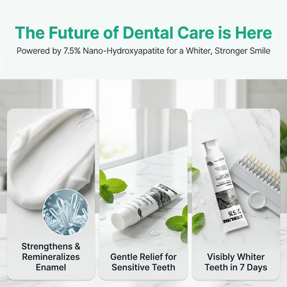 Nano Hydroxyapatite Fluoride-Free Toothpaste, Strengthens Enamel & Freshens Breath 🦷