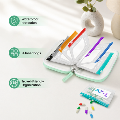 Waterproof Pill Pouch Set- 7Pcs Bags Inside
