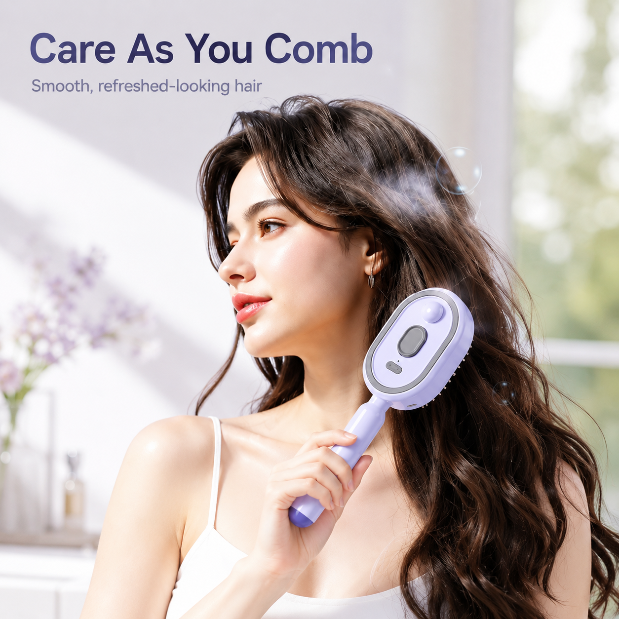 Electric Multi‑Function Mist‑Spraying Massage Cushion Comb