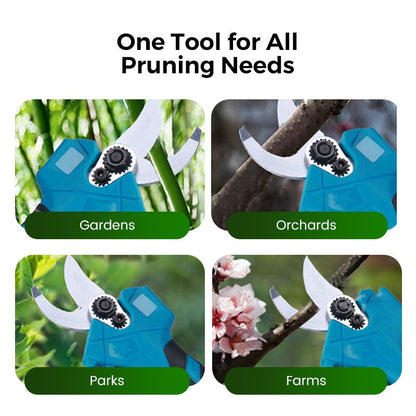 ELECTRIC PRUNING SHEARS - Cordless & 10mm Cutting Capacity, 2-Hour Fast Charge, Ergonomic Design for Garden and Orchard